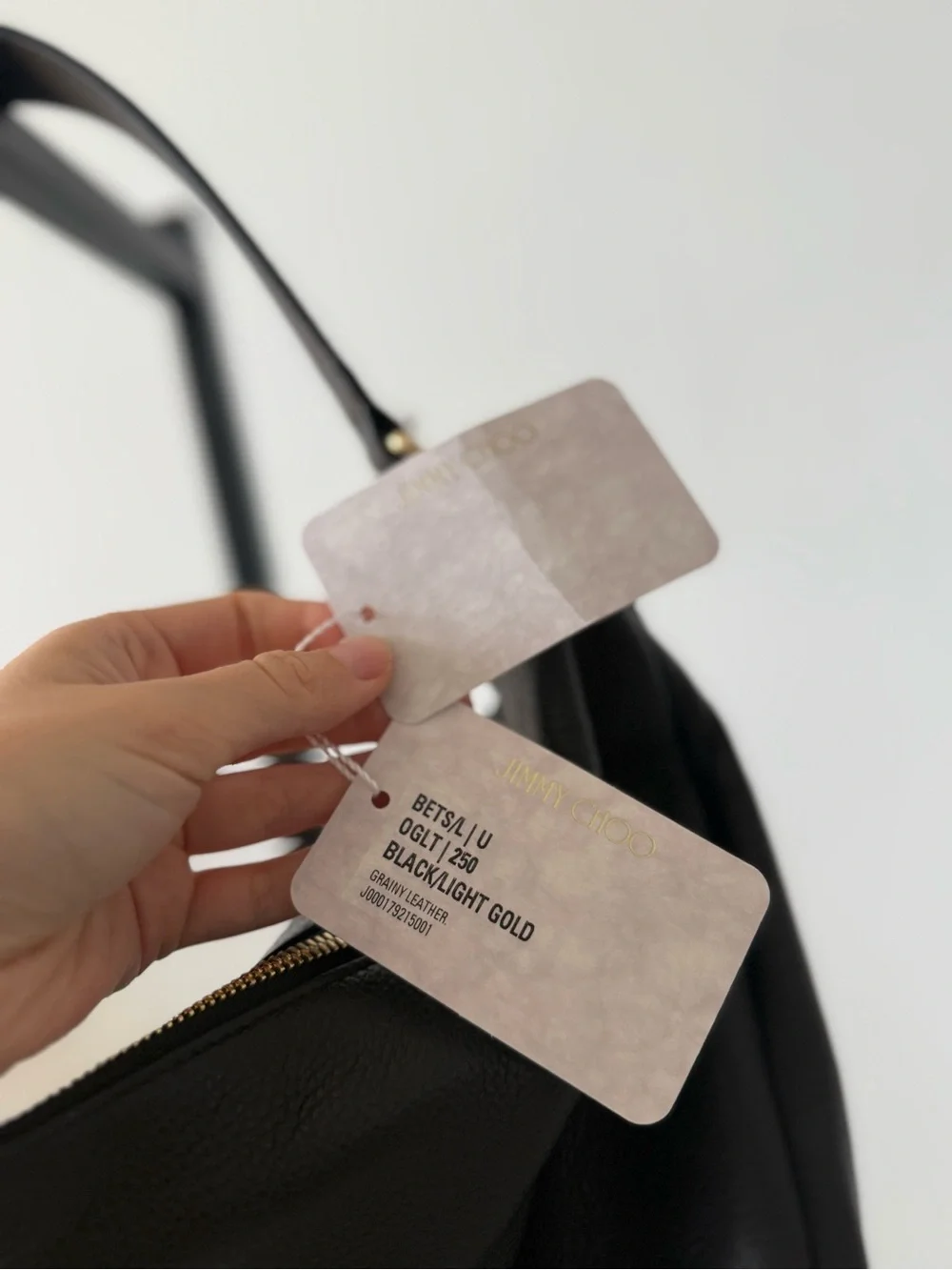 NWT Jimmy Choo Black Bets Shoulder Bags Leather $1,495